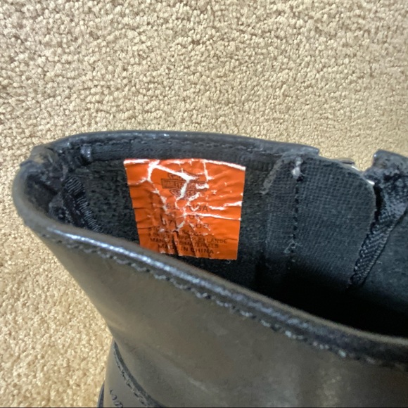 HARLEY DAVIDSON Womens Riding Boots Sz 6.5 Black Ankle Zip Up Buckle 84181 Biker - Picture 8 of 9